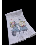 Rachel Ashwell The Prairie Tea Towel Scooter Floral Flowers French Scrip... - £51.34 GBP
