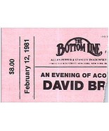 David Bromberg Ticket Stub February 12 1981 Bottom Line NY - £27.24 GBP