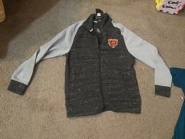 NEW NWT Chicago Bears Sweatshirt Jacket Fanatics NFL Black Charcoal Sz M... - $56.99
