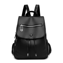 New Backpack for Lady High-quality PU Leather School Bag Anti-Theft Bagpack Wome - £39.51 GBP