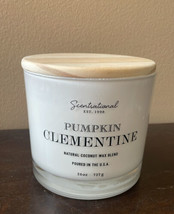 Scentsational Pumpkin Clementine Candle Glass Jar 26oz 3 Wick Coconut Wax - £27.96 GBP