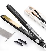 Professional Hair Straightener 1.18&quot; Ionic Titanium Plate Fast Heat Up F... - $1,104.86 MXN