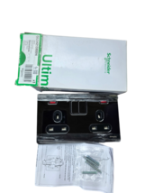 Schneider GU3421DBBN Ultimate 13A 2-Gang Switched Socket Neon Black Nickel - $334.20
