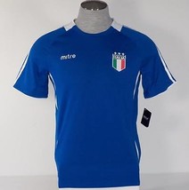 Mitre Italia Short Sleeve Soccer Shirt Italy Football Blue Men&#39;s NWT - £39.22 GBP