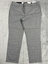 Banana Republic Sloan Pants Size 8 S Plaid Bi Stretch 26” Inseam Gray Trousers - £30.06 GBP