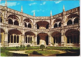 Portugal Postcard Lisboa Lisbon Jeronimos Monastery Cloister - $3.95