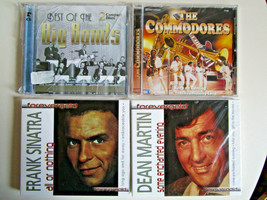 Lot 4 C Ds 5 Disks All New, Frank Sinatra, D EAN Martin, Big Bands, Commodores - $5.44