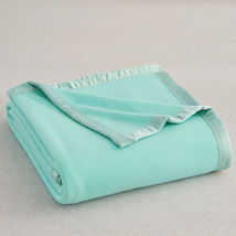 Robin Egg Blue - King Blanket Micro Flannel YearRound Bed Blanket Satin Trim - £54.33 GBP