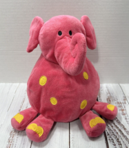 Commonwealth Plush Pink Yellow Spot Dot Elephant Plump Pets 2006 READ - £16.42 GBP