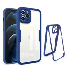 360° Transparent Full Cover Case Designed For iPhone 12 Pro Max 6.7&quot; BLUE - £4.60 GBP