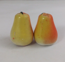 Vintage Orange &amp; Yellow Pears 1.75&quot; Salt &amp; Pepper Shakers Japan - £7.66 GBP