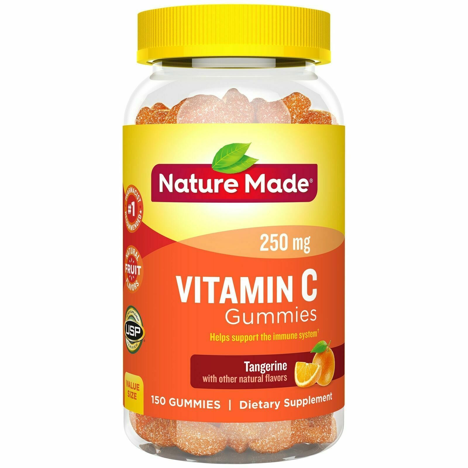 Nature Made Adult Gummies 250 mg Vitamin C Tangerine 150 New & Sealed - $18.49