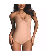 Maidenform Firm Control Embellished Unlined Shaping Beige Bodysuit Size 40C - $48.30 CAD