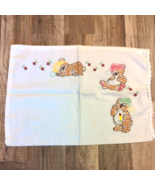 Vintage Handmade Cross-Stitch Baby Pillowcase Crib / Carriage  16&quot; x 12&quot;... - £9.13 GBP