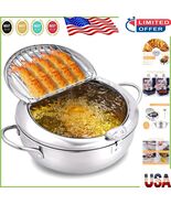 Versatile Deep Fryer with Oil Drain and Temperature Control - Kitchen Es... - $80.82 CAD