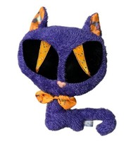 Rare King Plush Big Eyed Purple Halloween Cat Stuffed Animal Plastic Nos... - £23.20 GBP