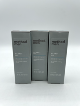 3 Method Men BEARD OIL Condition Shine Facial Hair Argan Avocado Oil 1 O... - £10.27 GBP
