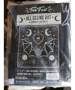 Halloween Goth Witchy All Seeing Eye Bat Shower Curtain 71x71 w/hooks - $451.60 MXN