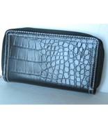  Wallet Credit Card Holder Coin Purse Checkbook Alligator Clutch Faux Bl... - $14.00