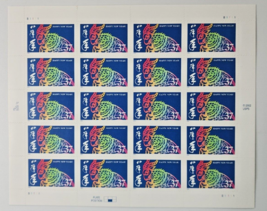 2002 USPS Stamp 20 per Sheet Chinees Happy New Year MMH B9 - £13.36 GBP