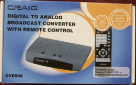 Craig Digital To Analog Broadcast Converter Box *no remote *CVD506  used... - £31.01 GBP