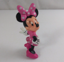 Disney Minnie Mouse Pink Dress Posing 3.5&quot; Collectible Toy Figure - $5.93