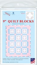 Jack Dempsey Stamped White Quilt Blocks 9&quot;X9&quot; 12/Pkg-Hearts - $15.38