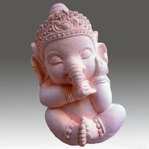egbhouse, Ganesha Baby - Detail of high relief sculpture - Silicone Soap/plaster - $29.69