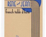 Rene and Jean French Table D&#39;Hote Menu South Olive Street Los Angeles CA... - $126.72