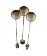 Vintage Japanese Sterling Silver 950 Demitasse Bamboo Spoons Set of 3 - $156.16 CAD