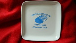 Corning Glass Works Erwin Automotive Family Day 1975 Glass Tray Free Us Shipping - £74.96 GBP