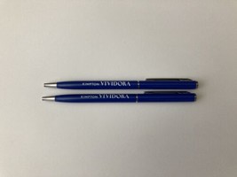 2 Kimpton Hotel Pen Barcelona Vividora Blue Pens Lot Set - £12.52 GBP