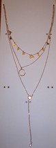 Time And Tru Fashion Jewelry 16&quot; Necklace W 3&quot; Extender Gold W Circle NEW - £7.87 GBP