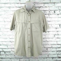 World Wide Sportsman Button Up Shirt Mens Medium Beige Vented Fishing Ou... - €13,98 EUR
