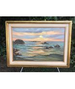 RYSSEL Original 1950s HUGE SEASCAPE MODERN IMPRESSIONIST OIL Canvas Paul... - $3,465.00