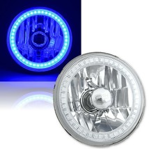 5-3/4&quot; Motorcycle Crystal SMD LED Blue Halo H4 Headlight 60w Halogen Bulb EACH - £39.83 GBP