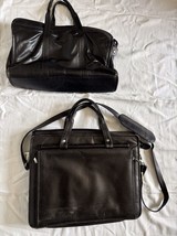 2 Vintage Leather Messenger Crossbody Briefcase Laptop Bag Pelle Wilson ... - $48.00