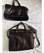 2 Vintage Leather Messenger Crossbody Briefcase Laptop Bag Pelle Wilson ... - $48.00