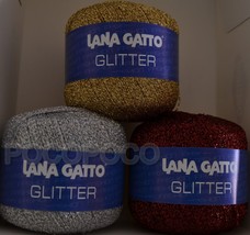 Glitter Yarn Ball Cat Art. Made In Italy - $4.91