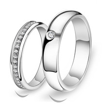 Personalized His and Hers Silver Eternity Rings Set for Two - £45.31 GBP