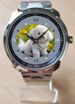Bichon Fries Cute Dog Unique Unisex Beautiful Wrist Watch Sporty - £28.11 GBP