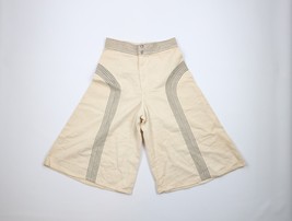 Vtg 60s 70s Streetwear Womens 28 Distressed Flared Super Wide Leg Capris Shorts - £150.31 GBP
