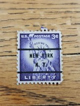 US Stamp Statue of Liberty 3c Used Violet New York NY - $1.89