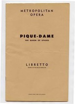 Pique Dame Metropolitan Opera Libretto Queen of Spades Peter I Tchaikovsky  - £14.01 GBP