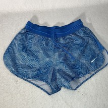 Nike Athletic Dri-Fit Dry Run Shorts Size XS Running Extra Small Blue And White - £5.69 GBP