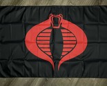 G.I. Joe Cobra Flag 3x5 ft Black Red Banner Man-Cave Garage Collectible ... - £12.54 GBP