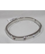 PARK LANE hinged JEWEL Bracelet in silver 8&quot; around with clear crystal a... - $107.78 CAD