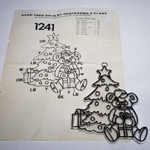 Tri Chem 1241 Sun-Glo Teddy Love Christmas Ornament Stained GlassLike Suncatcher - £7.88 GBP