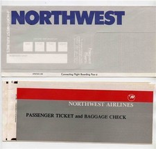 Northwest Airlines Ticket Jacket &amp; 2 PHX MEM FTL Tickets - £13.76 GBP