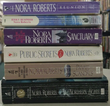 Nora Roberts Reunion Risky Business Sanctuary Public Secrets Private Scandals X6 - £13.32 GBP